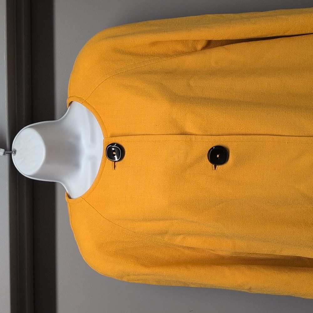 Saks Fifth Avenue Helga Yellow Cape Jacket Vintage - Picture 2 of 4